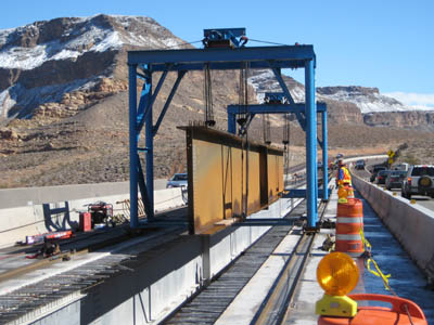 Double Gantry Used to Move Girders